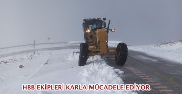 HBB EKİPLERİ KARLA MÜCADELE EDİYOR